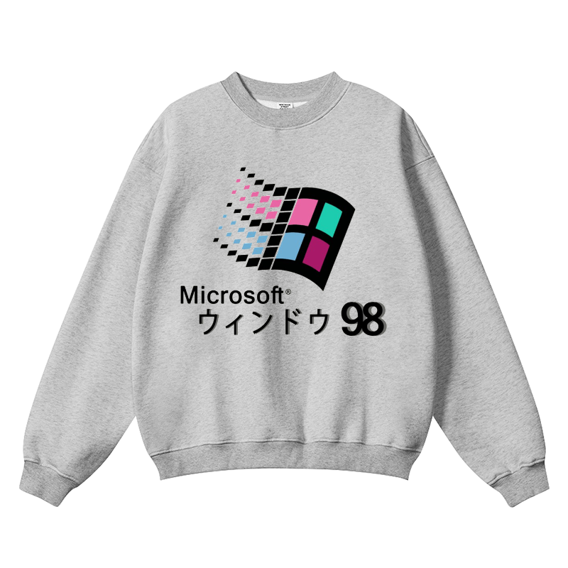 Microsoft 98 Vintage Cotton Blend Crewneck Sweatshirt
