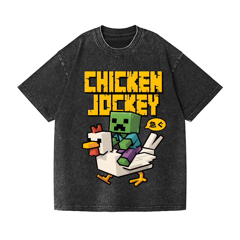 Chicken Jockey Vintage Wash Japanese Design T-Shirt