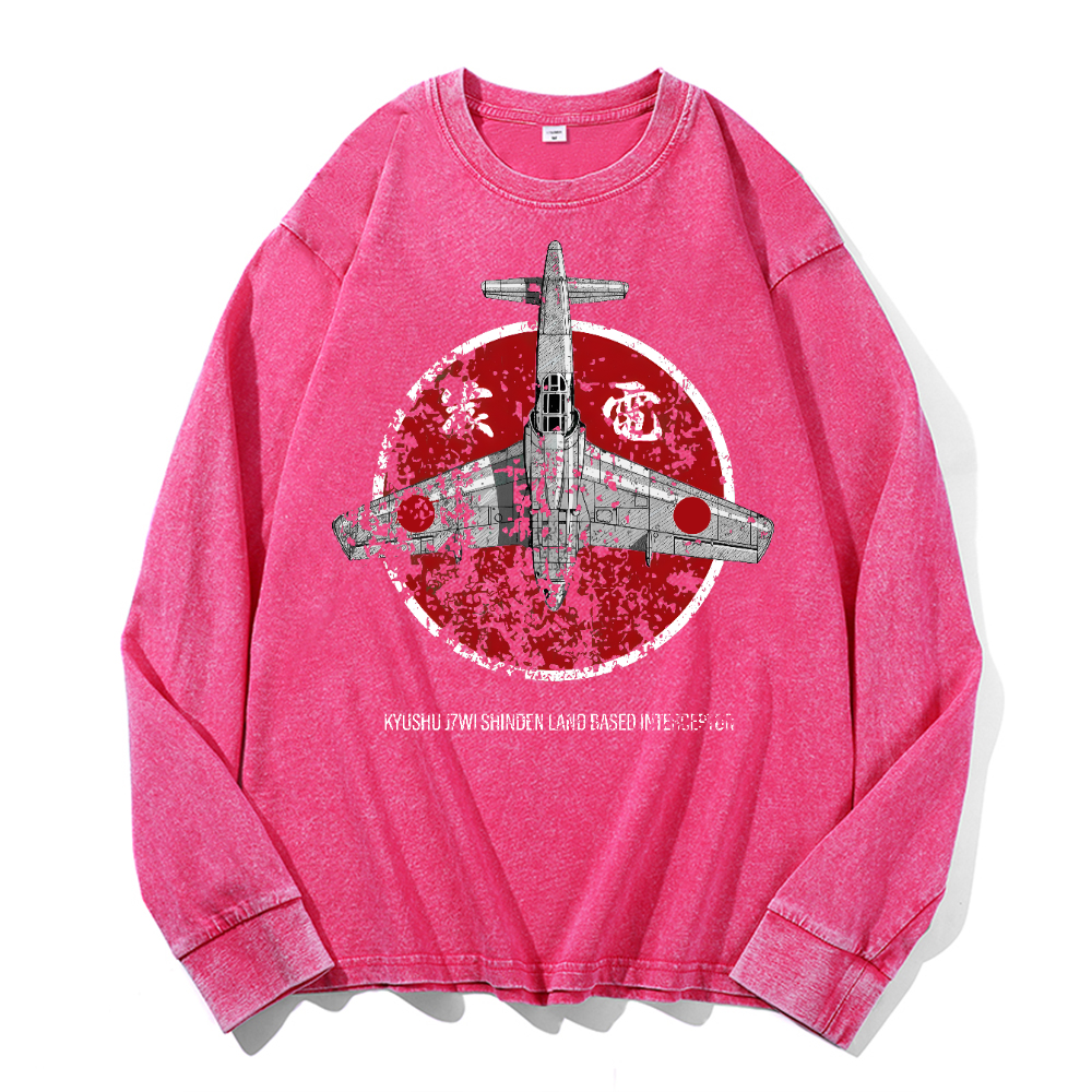 Shinden Fighter Alternate Vintage Cotton Wash Long-sleeve T-shirt