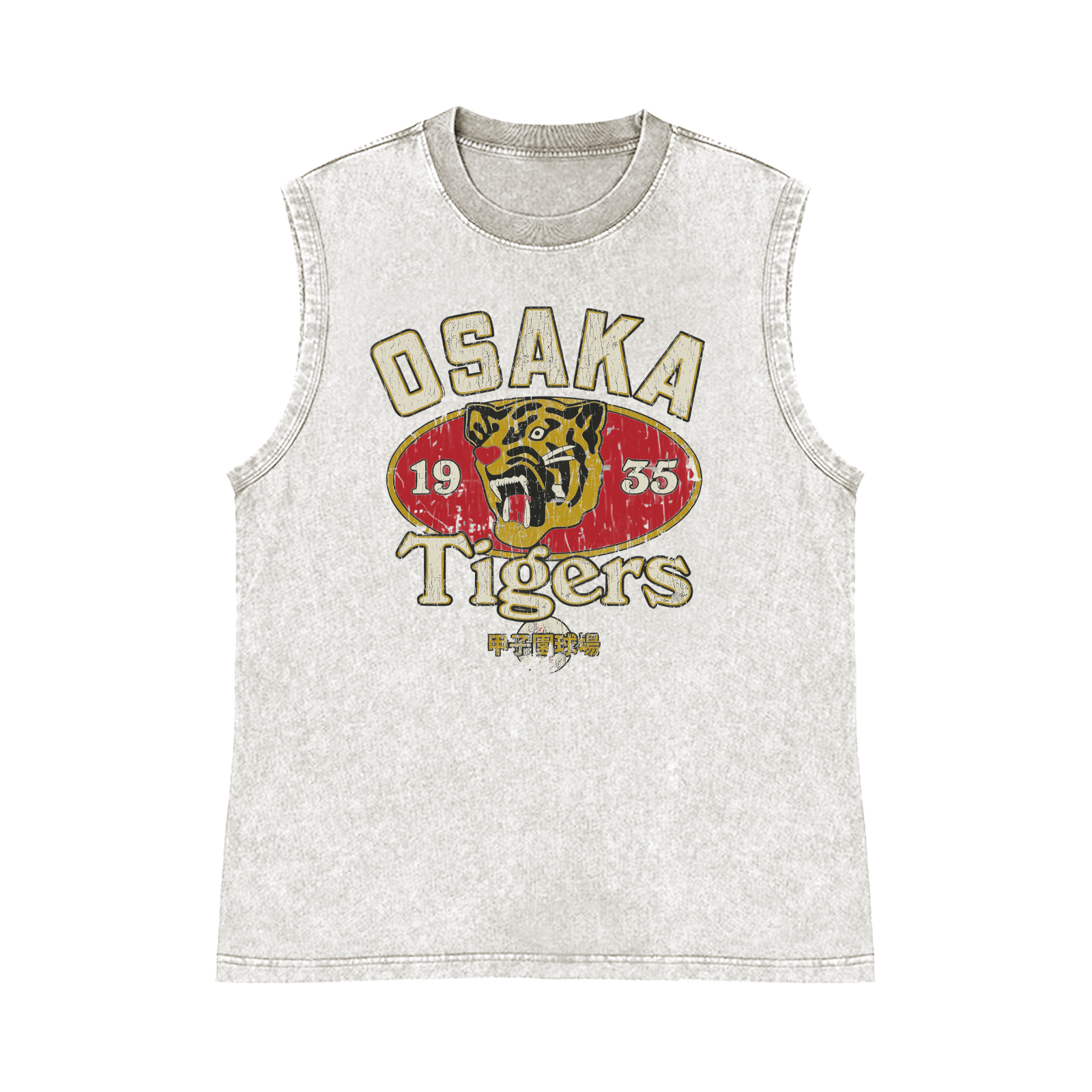 Osaka Tigers Pure Cotton Wash-Dyed Sleeveless Tank Top