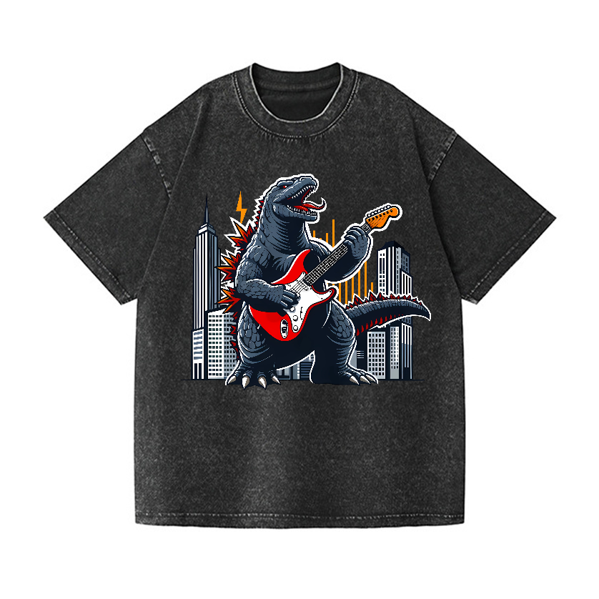 Rock Kaiju Vintage Wash Japanese Design T-Shirt