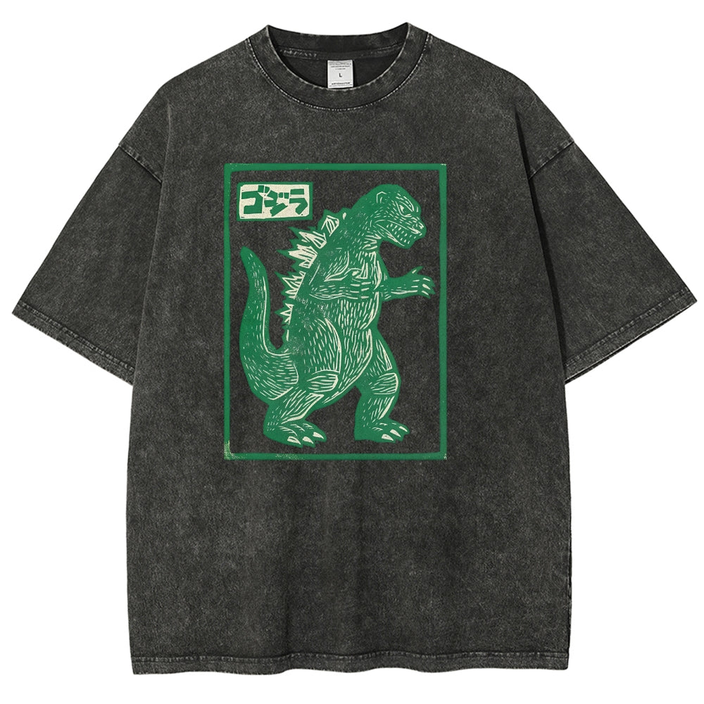 Kaiju Totem Washed Vintage Short Sleeves T-Shirt