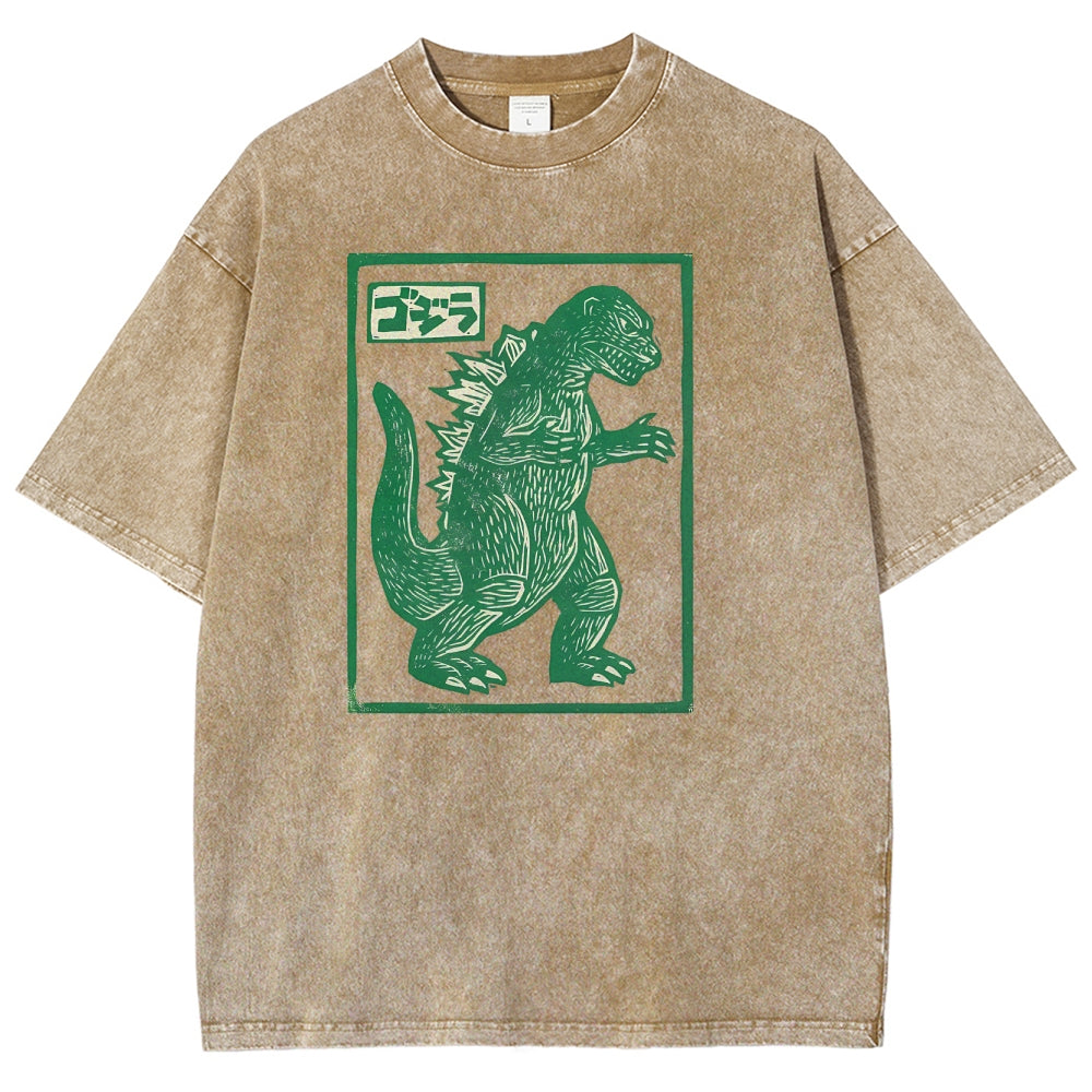 Kaiju Totem Washed Vintage Short Sleeves T-Shirt