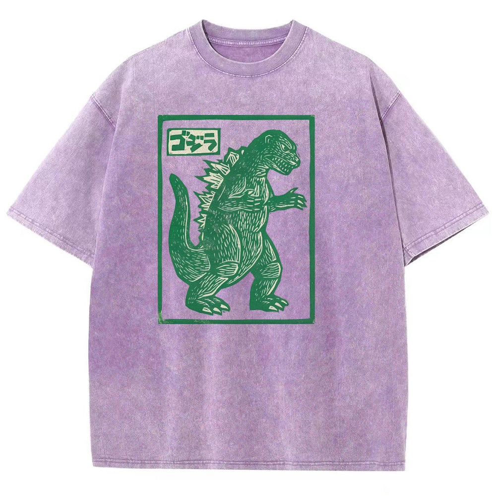 Kaiju Totem Washed Vintage Short Sleeves T-Shirt