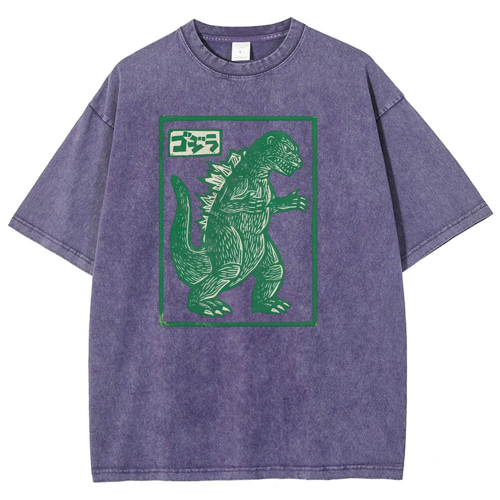 Kaiju Totem Washed Vintage Short Sleeves T-Shirt