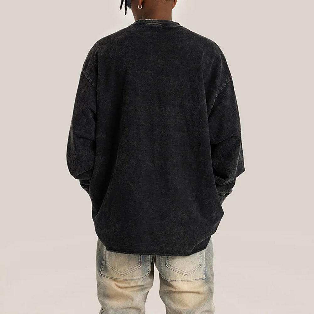 Ramen Kaiju Deep Washed Vintage Long Sleeves T-Shirt