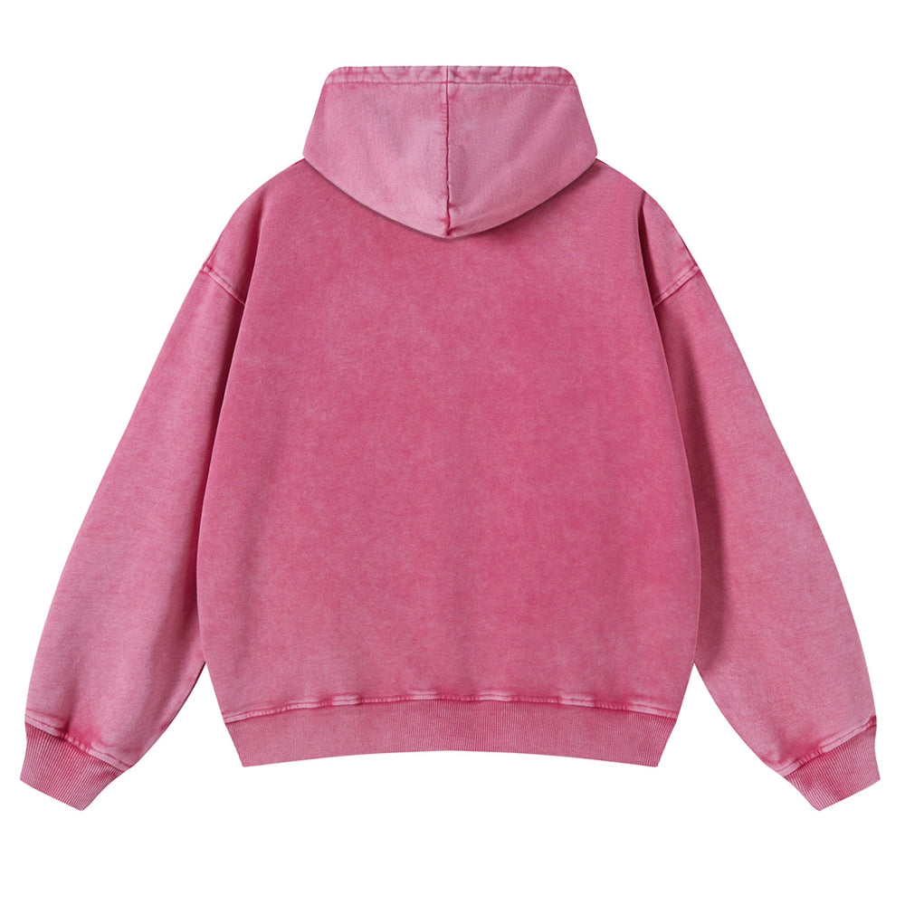 Japanese Kaiju Wave Ukiyoe Vintage Washed Hoodie