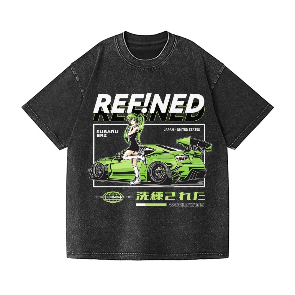 Subaru BRZ Car Vintage Wash Japanese Design T-Shirt