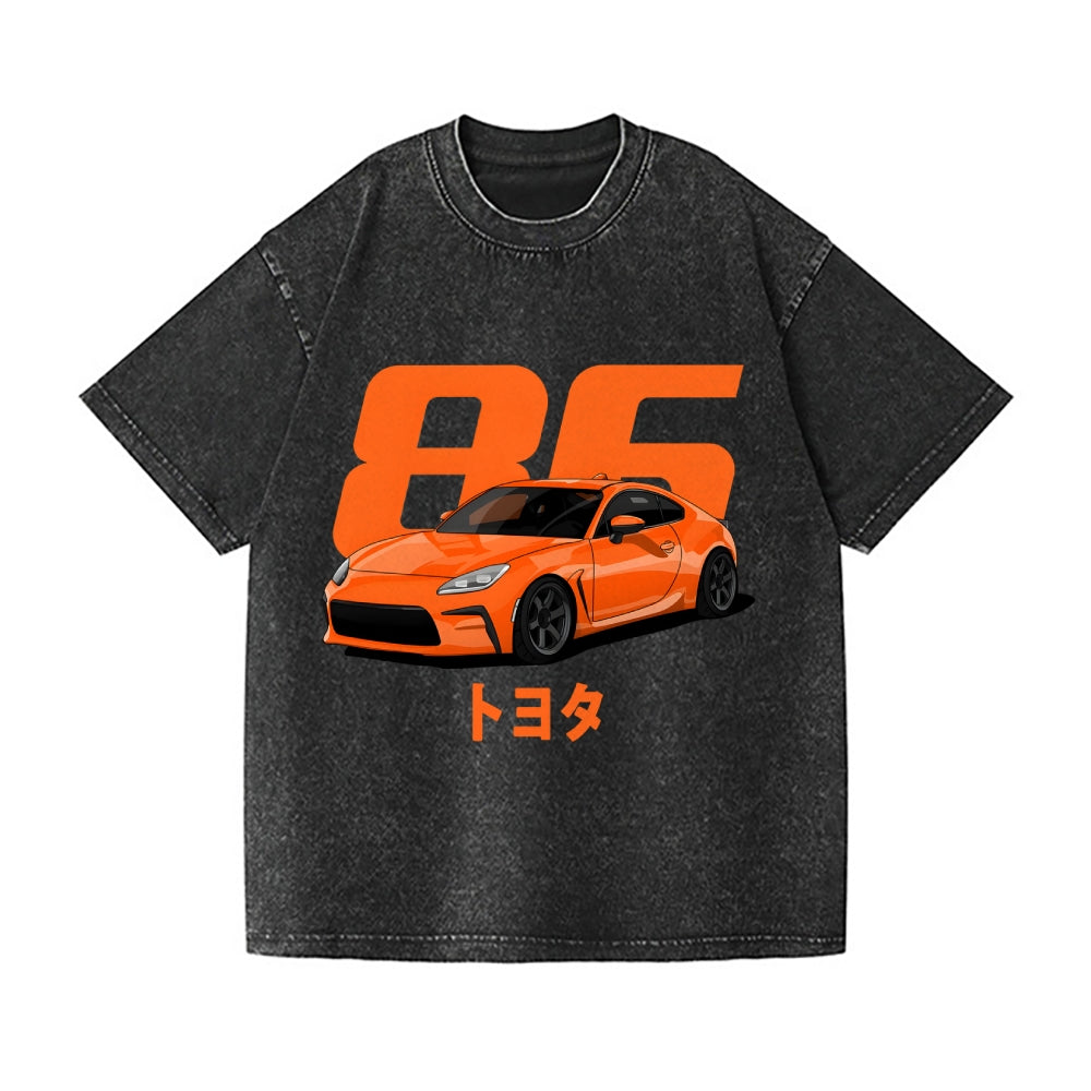 Toyota GR86 Car Vintage Wash Japanese Design T-Shirt