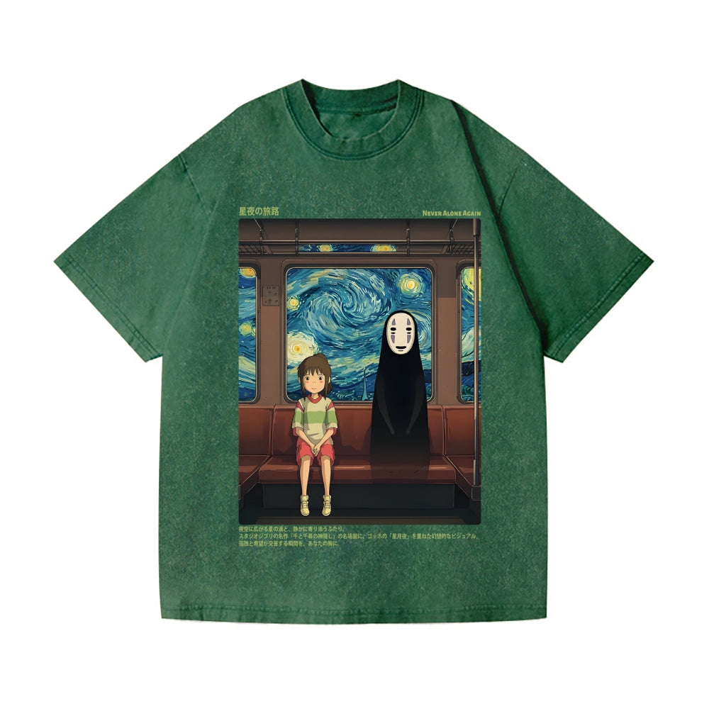 Ghibli Spirited Away No Face Vintage Wash Japanese Design T-Shirt