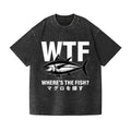 WTF Where's The Fish Vintage Wash Japanese Design T-Shirt