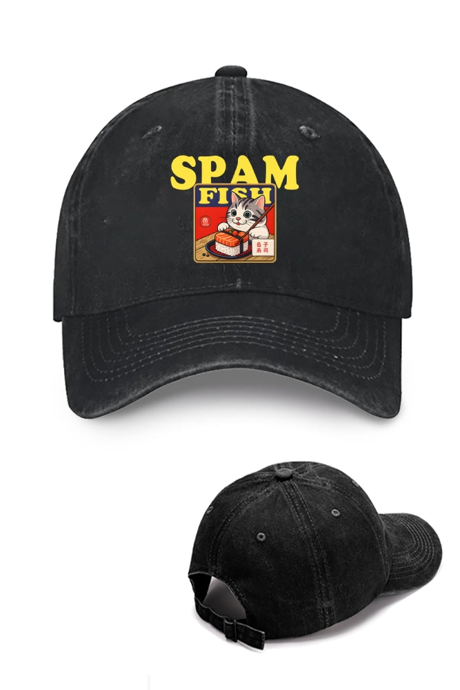 Spam Cat Thinkpad Vintage Cotton Cap