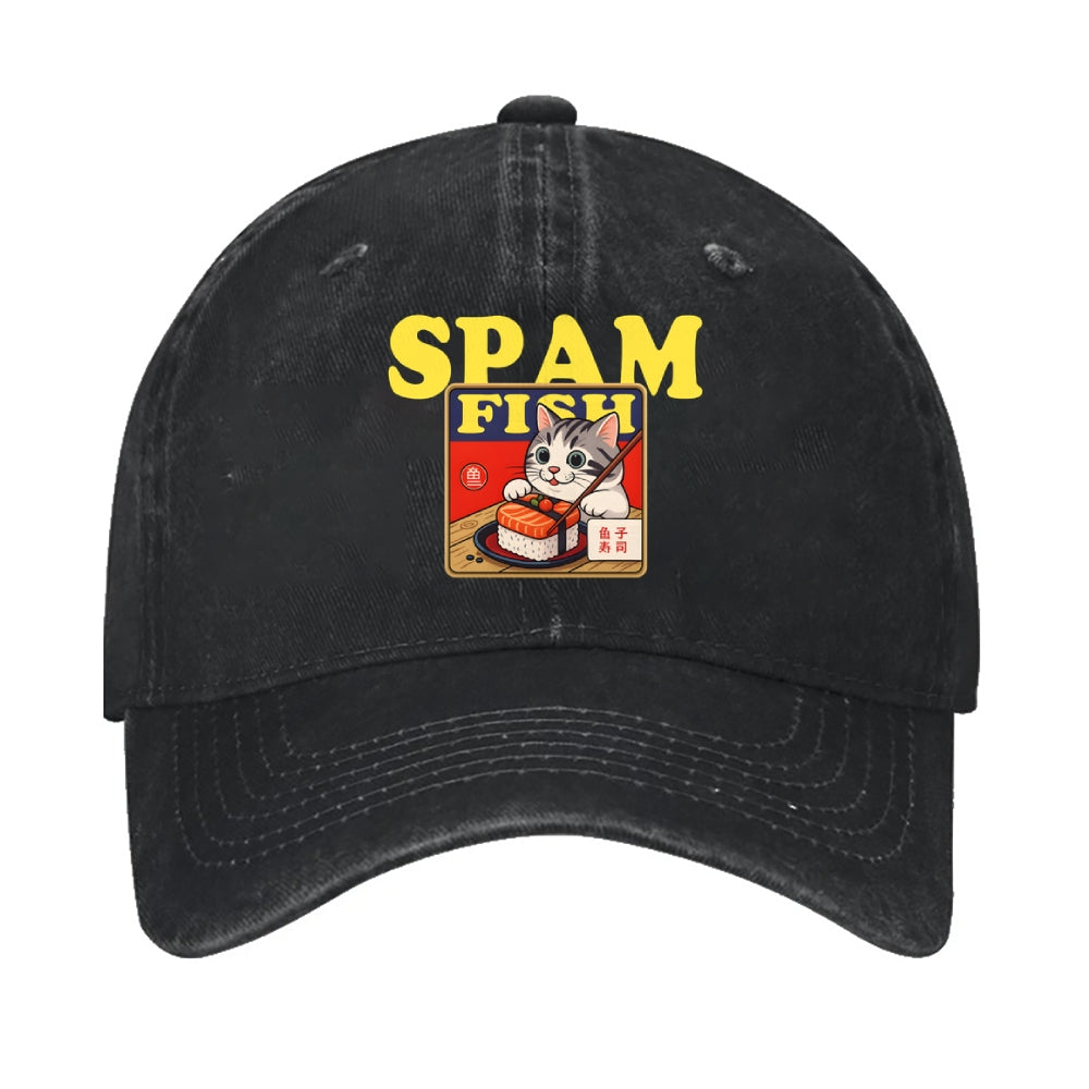 Spam Cat Thinkpad Vintage Cotton Cap