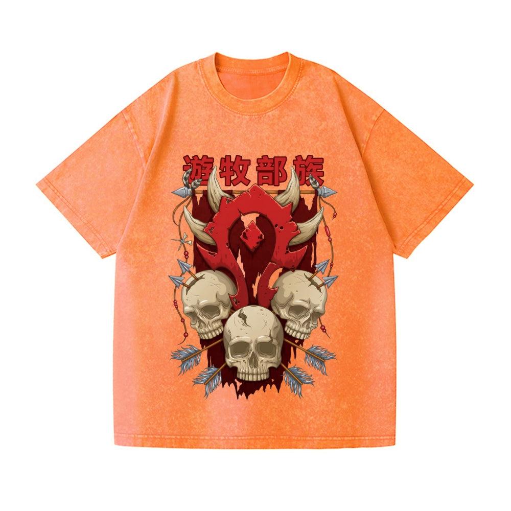 For The Horde Vintage Wash Japanese Design T-Shirt