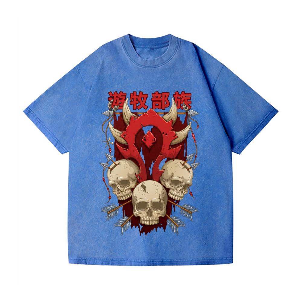 For The Horde Vintage Wash Japanese Design T-Shirt