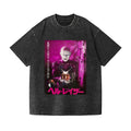 Pink Hellraiser Vintage Wash Japanese Design T-Shirt