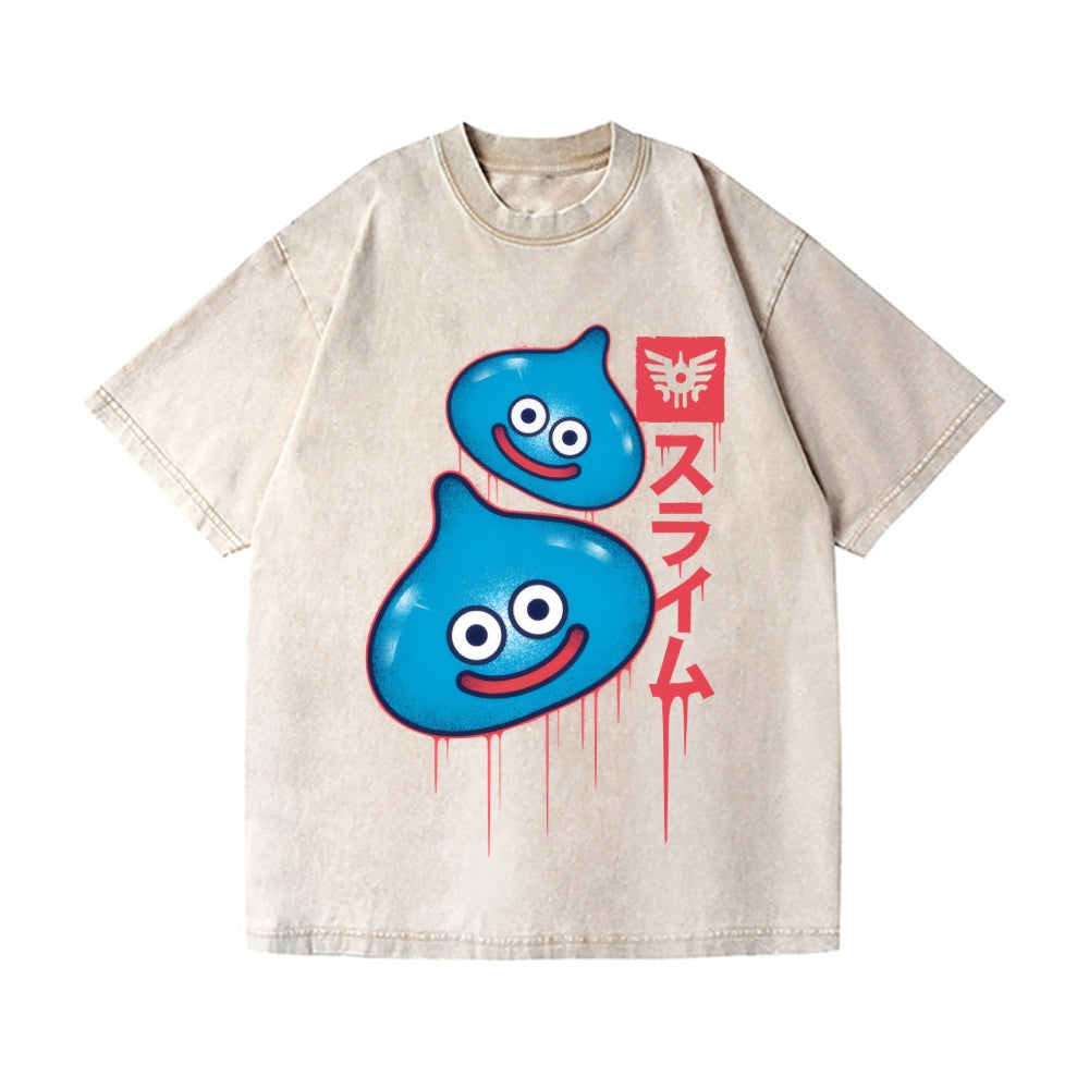 Slimes Vintage Wash Japanese Design T-Shirt