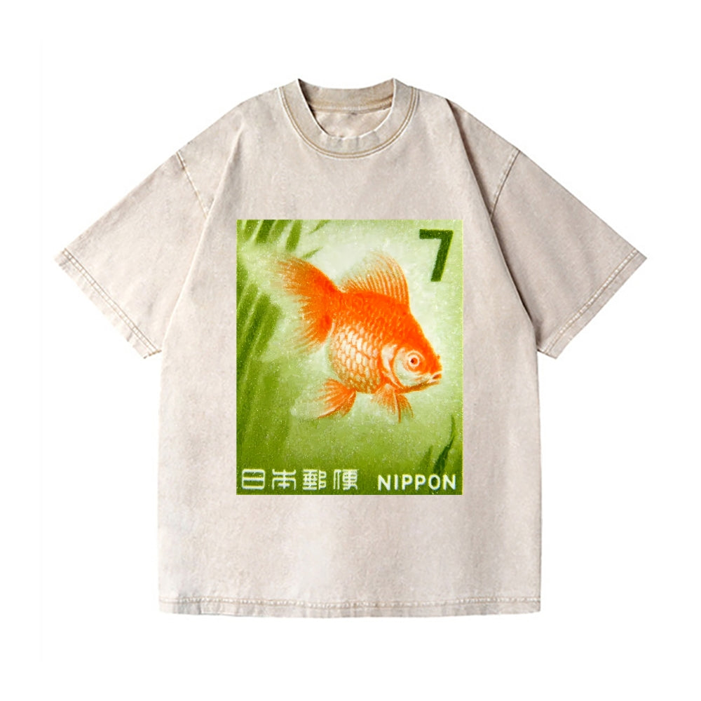 1966 Japan Goldfish Vintage Wash Japanese Design T-Shirt