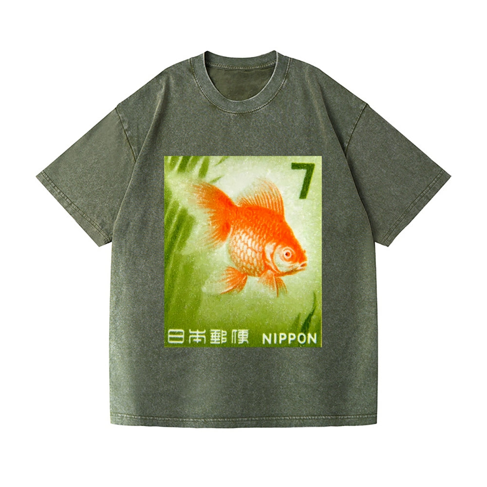1966 Japan Goldfish Vintage Wash Japanese Design T-Shirt