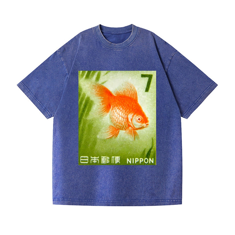 1966 Japan Goldfish Vintage Wash Japanese Design T-Shirt
