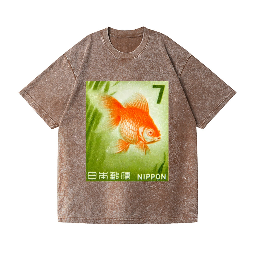 1966 Japan Goldfish Vintage Wash Japanese Design T-Shirt