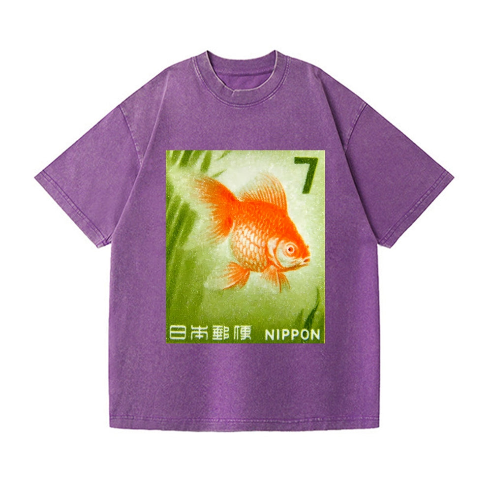 1966 Japan Goldfish Vintage Wash Japanese Design T-Shirt