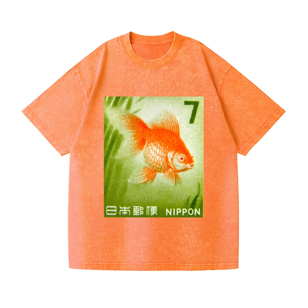 1966 Japan Goldfish Vintage Wash Japanese Design T-Shirt