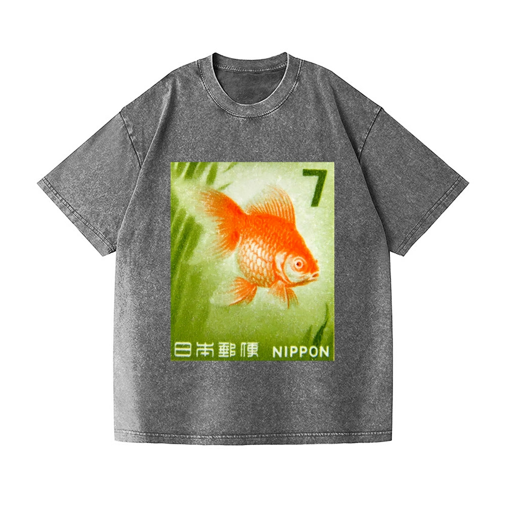 1966 Japan Goldfish Vintage Wash Japanese Design T-Shirt