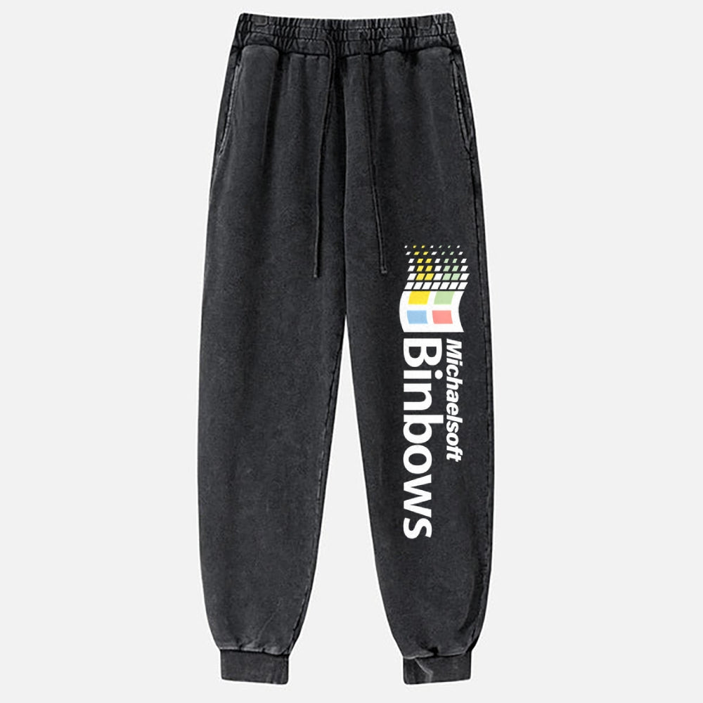 Binbows Vaporwave Vintage Washed Jogger