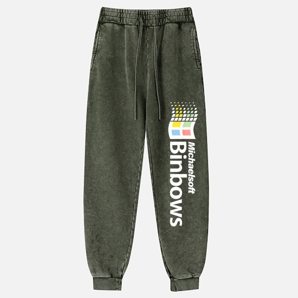 Binbows Vaporwave Vintage Washed Jogger
