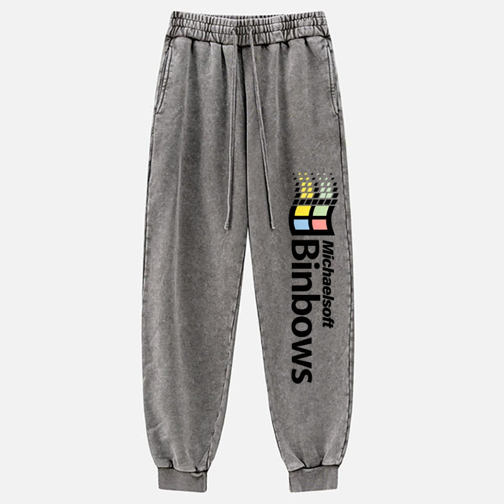 Binbows Vaporwave Vintage Washed Jogger