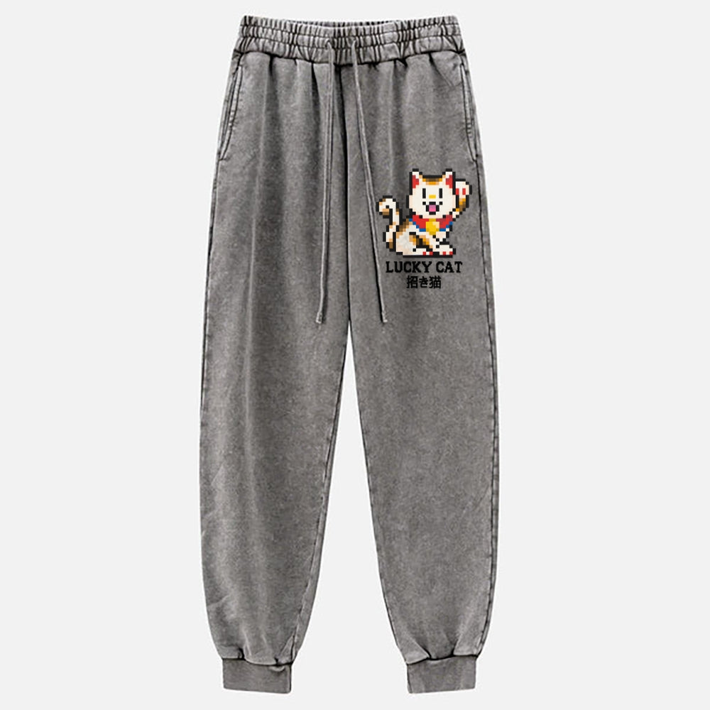 Mosaic Lucky Cat Vintage Washed Jogger