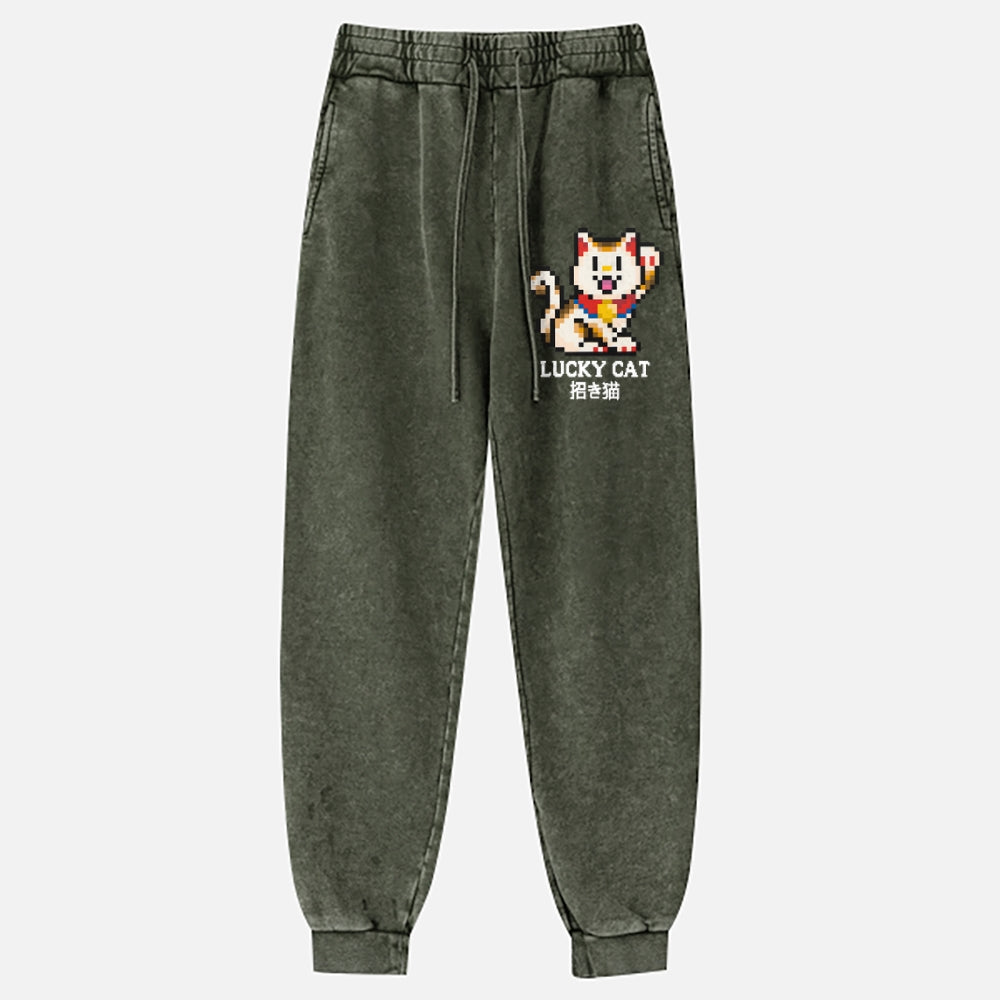 Mosaic Lucky Cat Vintage Washed Jogger