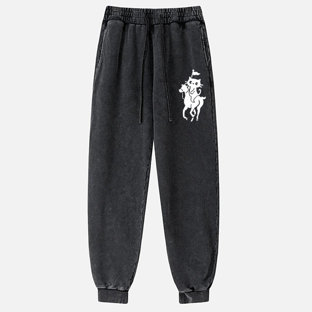 Neko Cat Vintage Washed Jogger