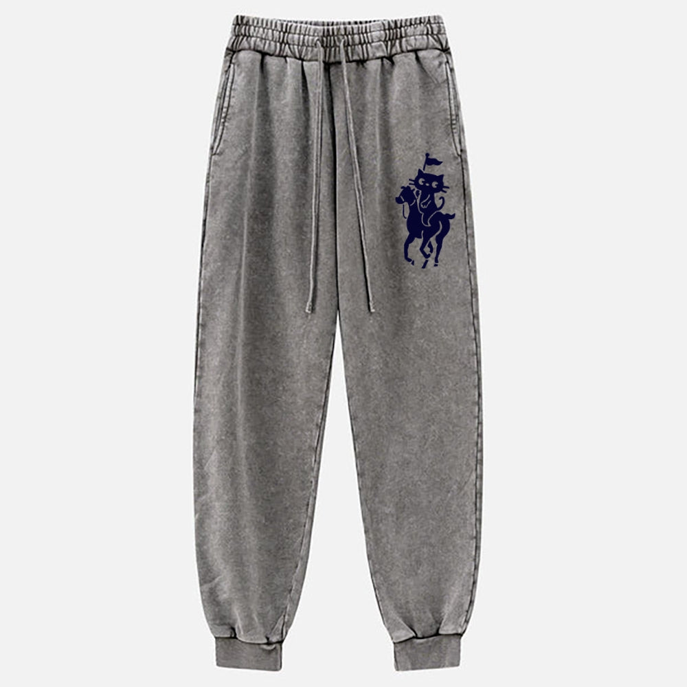 Neko Cat Vintage Washed Jogger