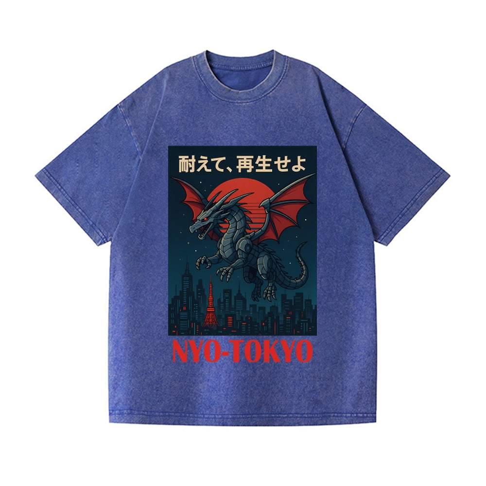 Tokyo Dragon Vintage Wash Japanese Design T-Shirt