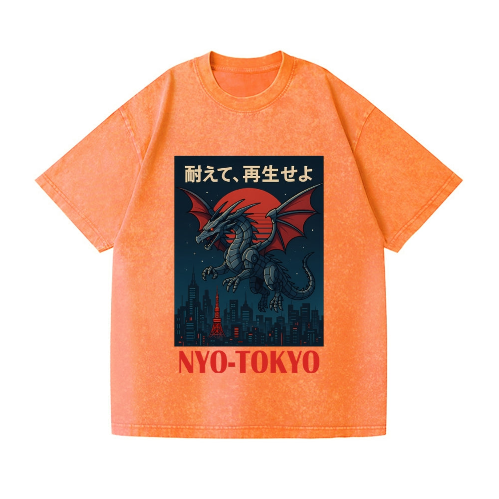 Tokyo Dragon Vintage Wash Japanese Design T-Shirt