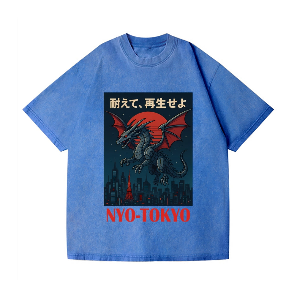 Tokyo Dragon Vintage Wash Japanese Design T-Shirt