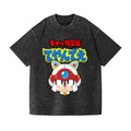 Samurai Pizza Cats Vintage Wash Japanese Design T-Shirt