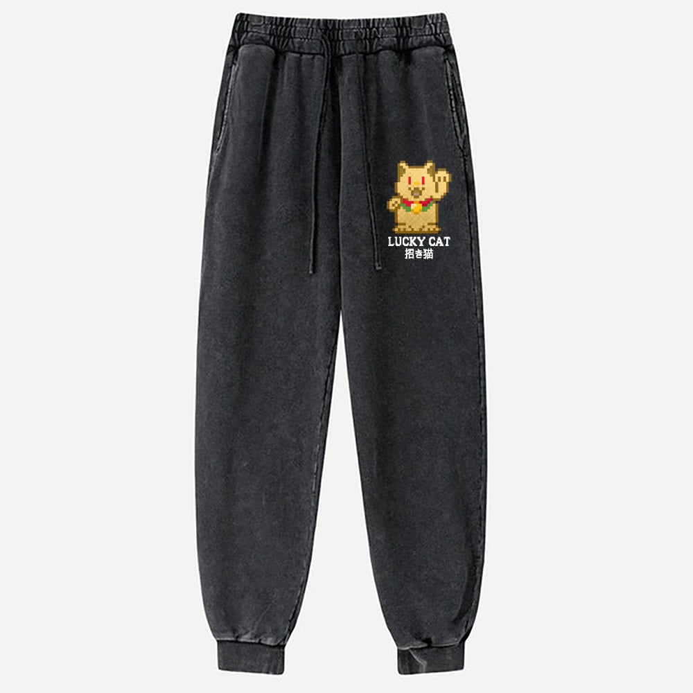 Mosaic Lucky Cat Vintage Washed Jogger
