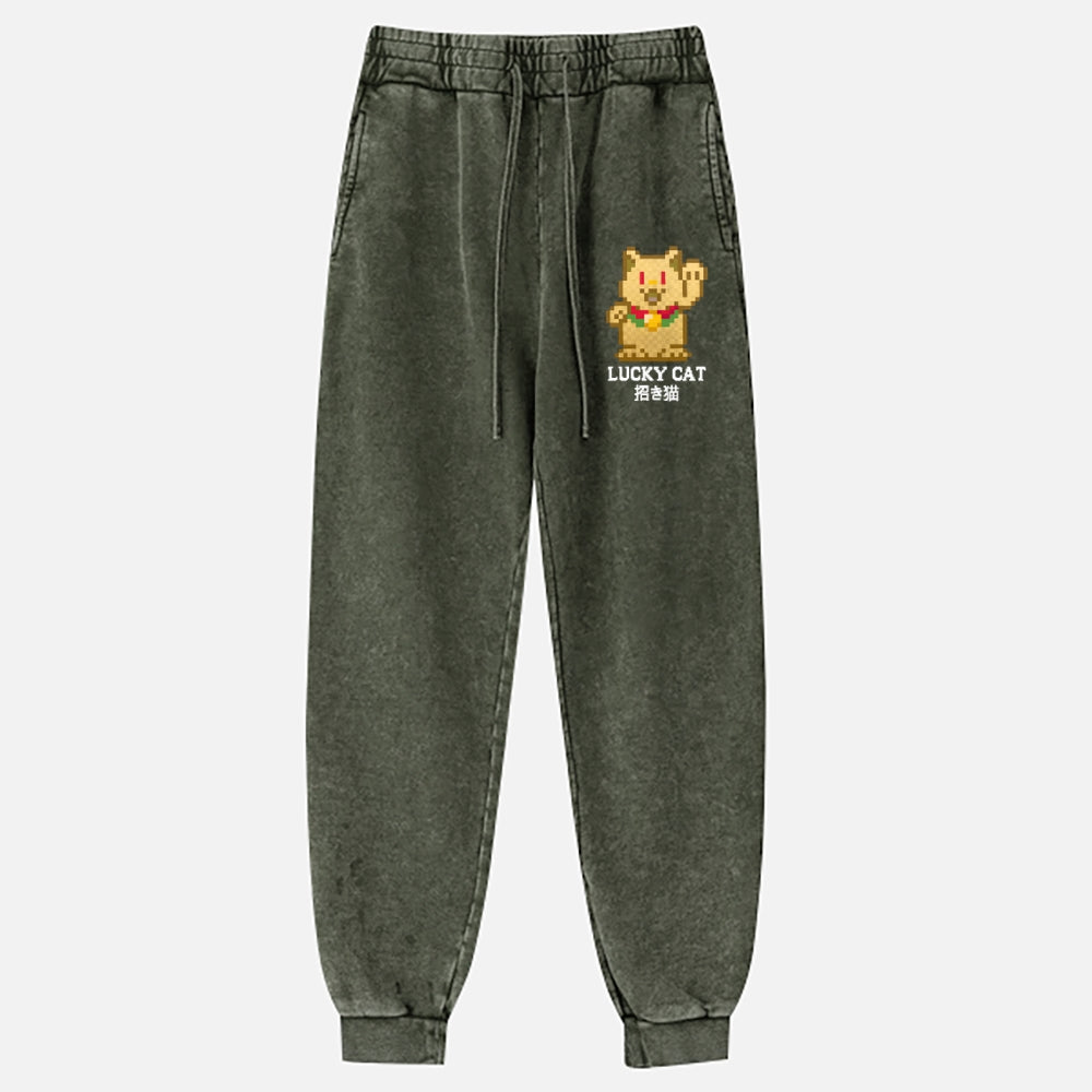 Mosaic Lucky Cat Vintage Washed Jogger