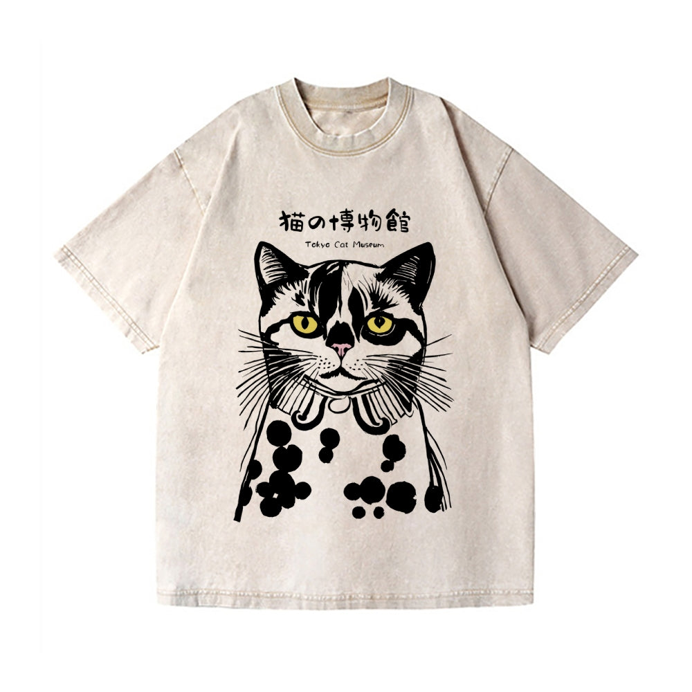 Tokyo Cat Museum Vintage Wash Japanese Design T-Shirt
