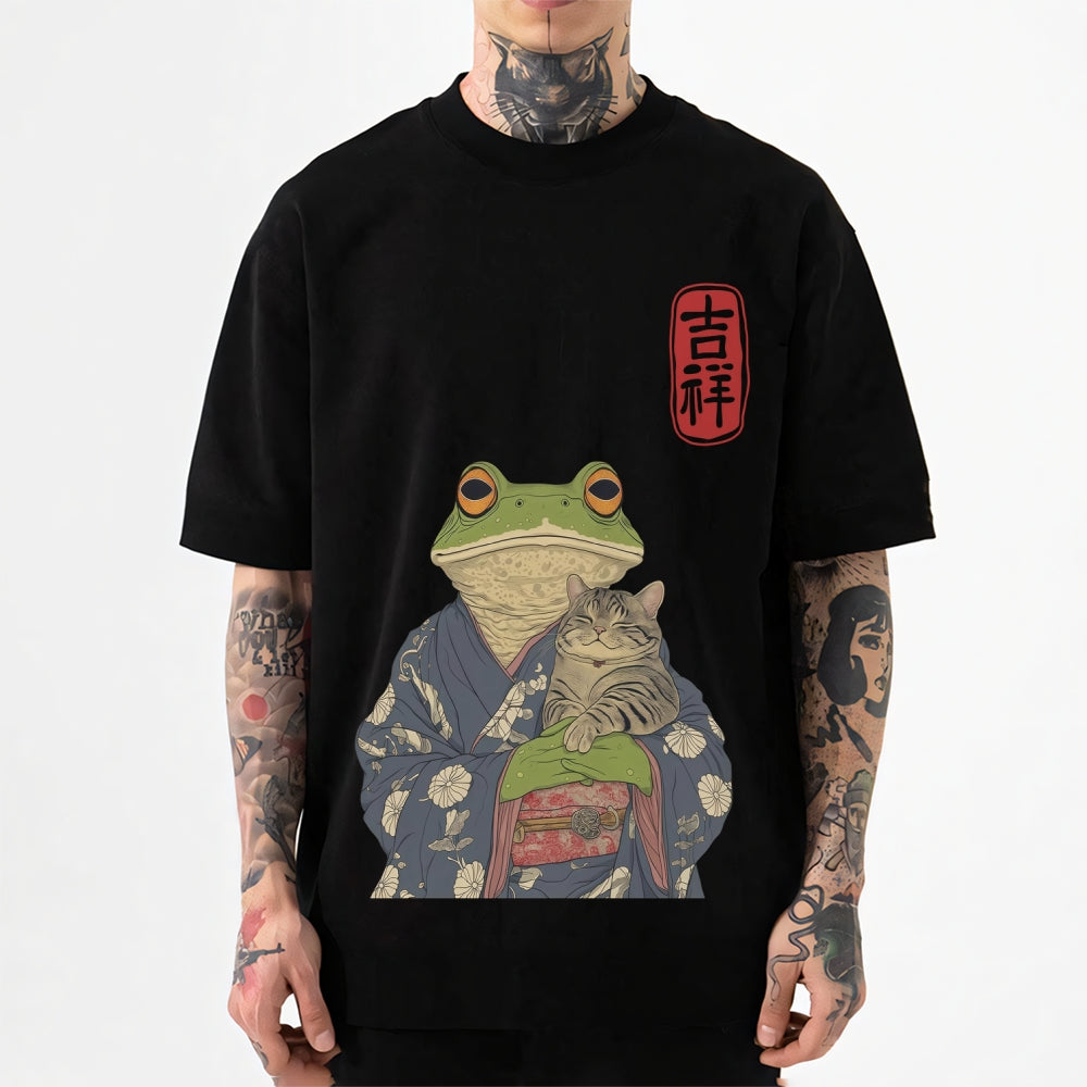 Frog Cat Japanese Style Classic Tee