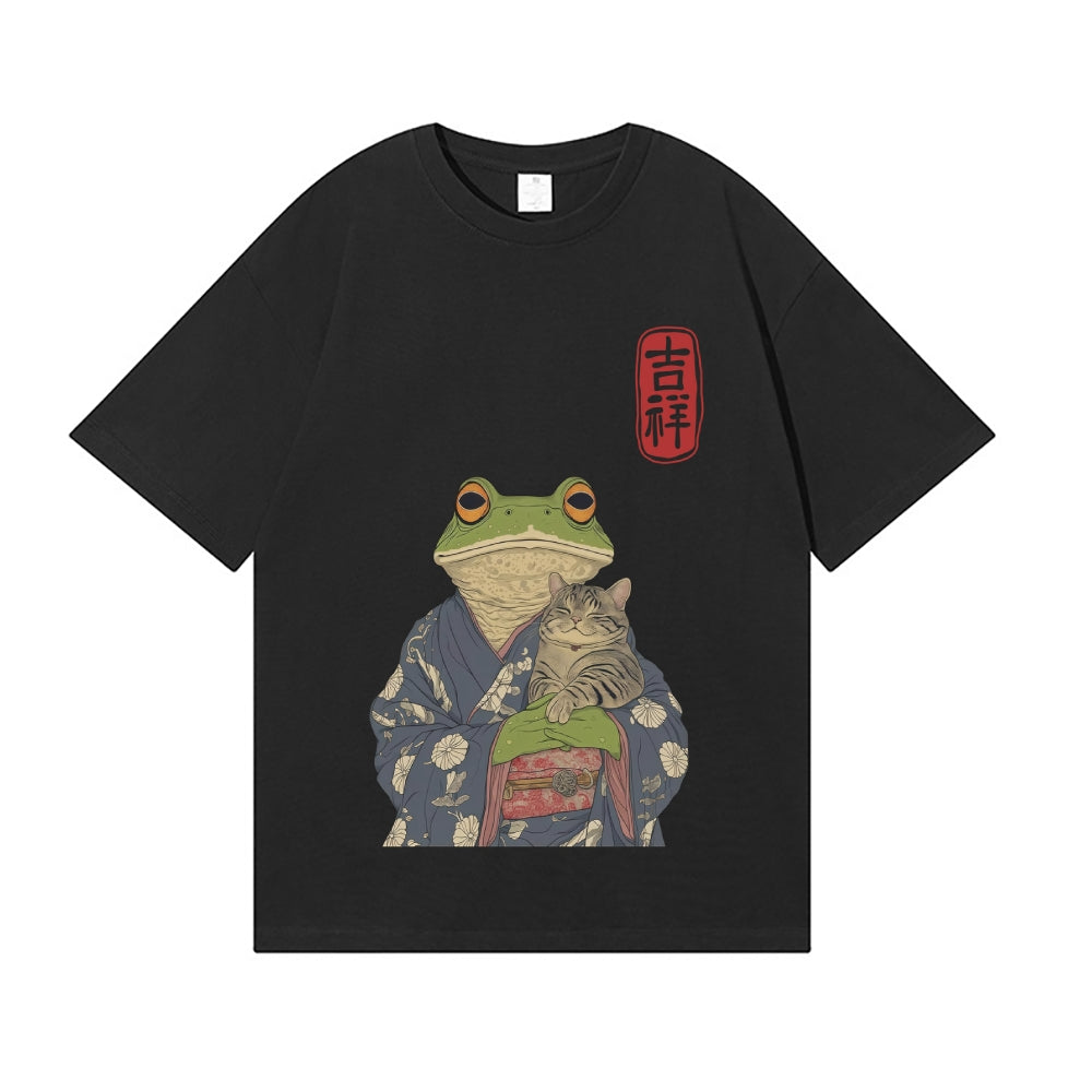 Frog Cat Japanese Style Classic Tee