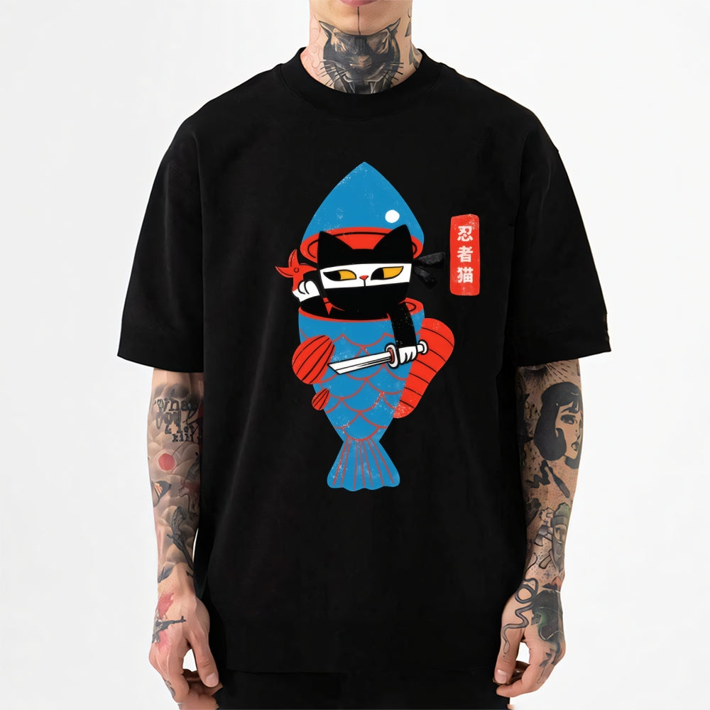 Ninja Cat Japanese Style Classic Tee