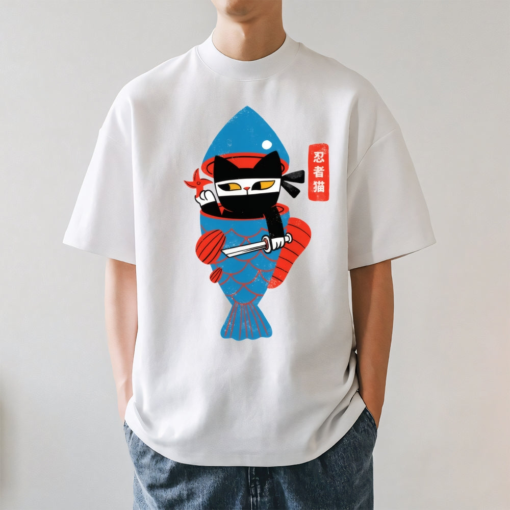 Ninja Cat Japanese Style Classic Tee