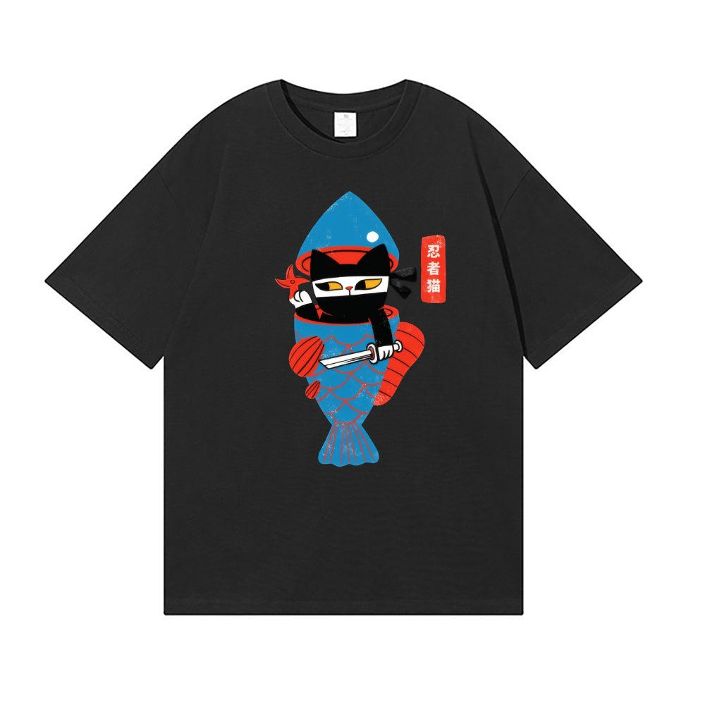 Ninja Cat Japanese Style Classic Tee
