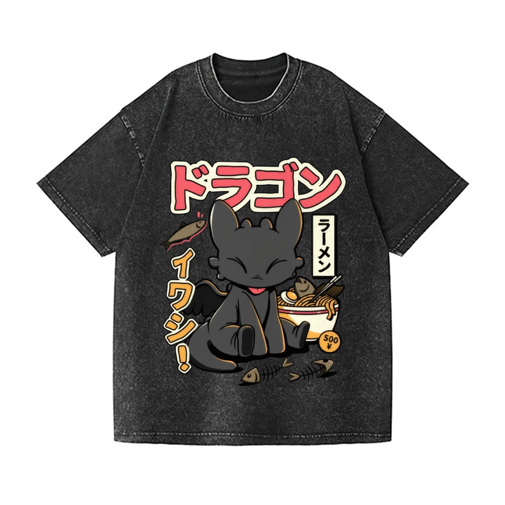 Tothless Ramen Vintage Wash Japanese Design T-Shirt
