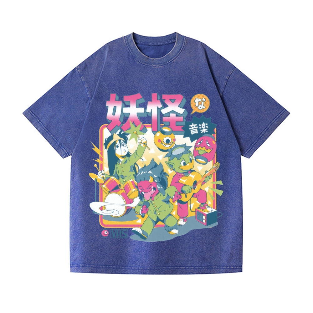 Yōkai Band Vintage Wash Japanese Design T-Shirt