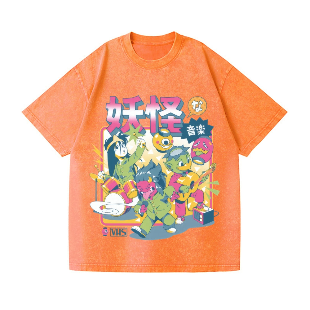 Yōkai Band Vintage Wash Japanese Design T-Shirt